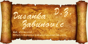 Dušanka Zabunović vizit kartica